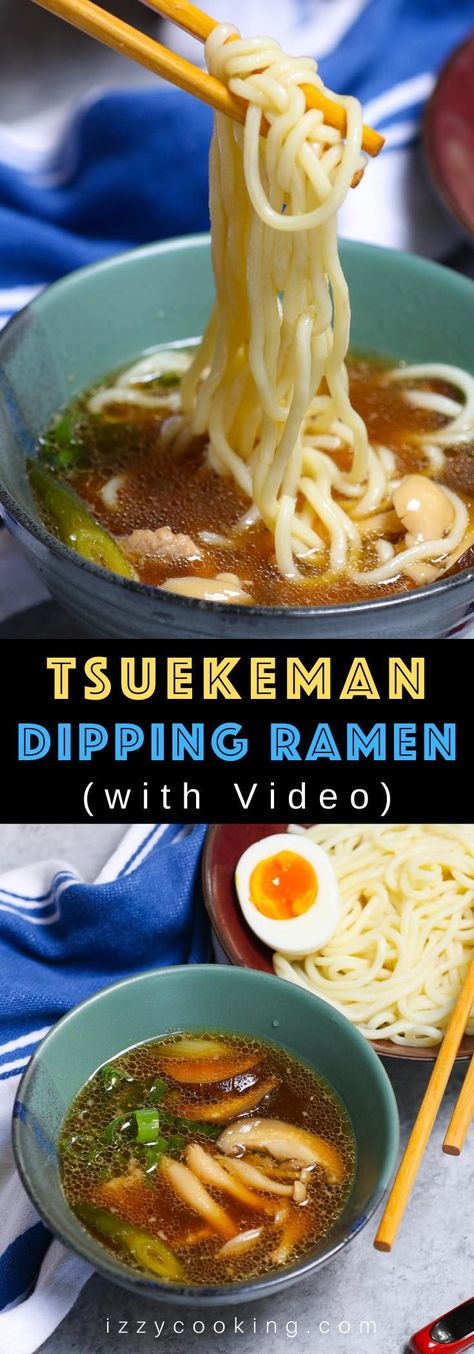 Easy homemade Tsukemen is rich and comforting with Japanese ramen noodles, a flavorful dipping broth, tender pork belly, fresh veggies, and a soft cooked egg. It’s tastier and healthier than the restaurant version, but on the table in less than 30 minutes. #Tsukemen #TsukemenRamen Easy Tantanmen Ramen, Til Tok Ramen, Easy Tonkatsu Ramen Broth, Ramen Tare Recipe, Garlic Tonkatsu Ramen Recipe, Top Ramen Recipes, Top Ramen, Ramen Recipes, Ramen Noodles