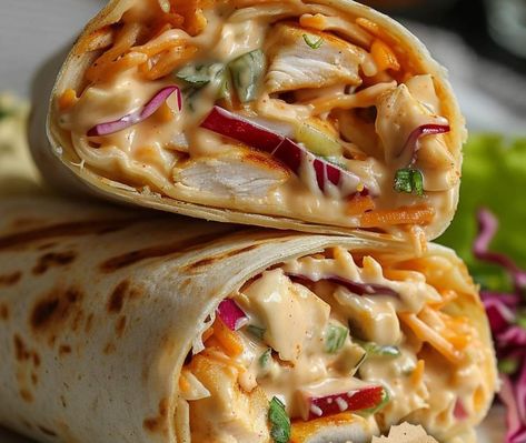 Southwestern Chicken Wrap, Southwest Chicken Wraps, Southwestern Chicken, Chicken Shredded, Chicken Wrap Recipes, Chicken Wrap, Low Carb Salad, Cooked Chicken, Shredded Lettuce