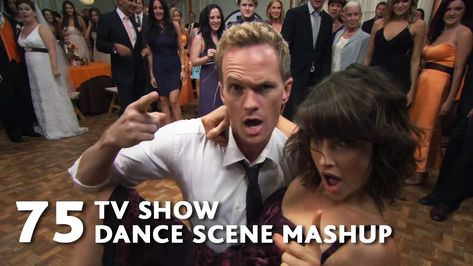 75 TV Show Dance Scenes in a Mashup Set to ‘Can’t Stop the Feeling’ by Justin Timberlake Barney Robin, Barney And Robin, How Met Your Mother, Barney Stinson, Best Tv Couples, Tv Show Couples, Show Dance, Flash Mob, Tv Couples