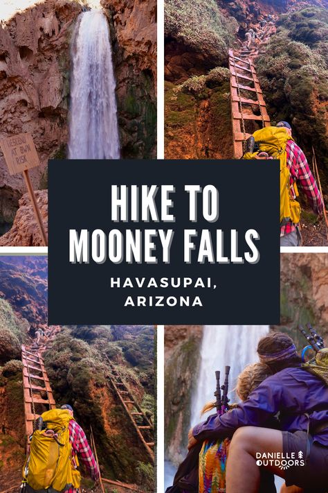 Hike to Mooney Falls Mooney Falls Arizona, Mooney Falls, Havasupai Falls, Arizona Travel, Fall Hiking, Outdoor Travel, Cool Places To Visit, Arizona, Most Popular