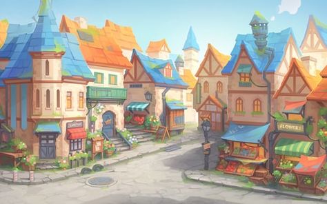 My Time At Portia, Hyrule Castle, Desenhos Love, Planet Coaster, 2d Game Art, Splash Screen, Fantasy Life, Game Background, Fantasy House