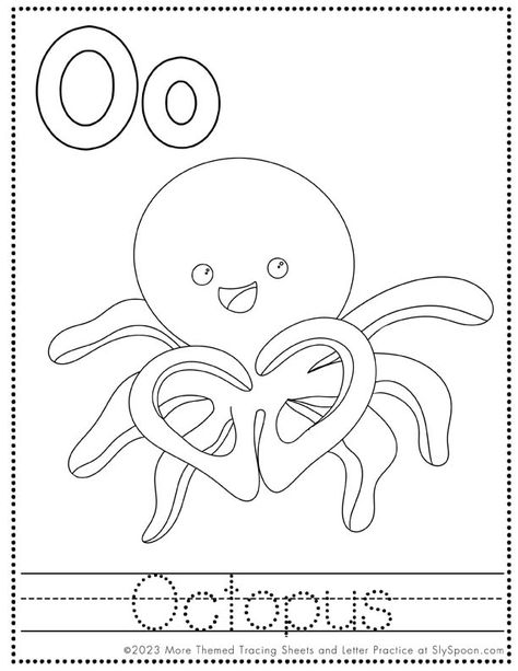 Valentines clipart Coloring Pages Letter o octopus - Get your preschoolers and kindergarteners in the Valentine's Day spirit with these FREE printable "letter O is for Octopus” worksheets! Perfect for homeschooling and preschool teaching. #ValentinesDayActivities #PreschoolWorksheets #Homeschooling #LetterRecognition #FreePrintables #valentineworksheets #freevalentineworksheets #lettertracing #freelettertracing #lettertracingworksheet #letterOtracingworksheet O Octopus Craft, Letter O Octopus Craft, O Is For Octopus, Letter O Words Preschool, Octopus Worksheet Preschool, Letter O For Octopus, Valentine Worksheets, Letter Tracing Worksheets, Free Printable Letters