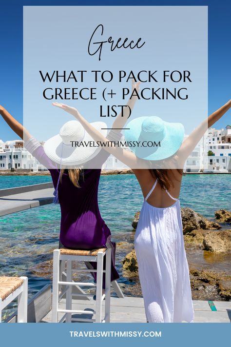 Vacation Greece Outfit, Packing List Greece Summer, Traveling To Greece Packing Lists, How To Pack For Greece In A Carry On, Vacation To Greece Outfits, Packing List For Greece In Summer, Travel Capsule Wardrobe Summer Greece, Greece Travel Essentials, Clothes To Wear In Greece