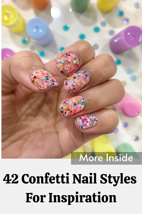 Add a pop of fun to your manicure with these 42 confetti nail designs! Perfect for any celebration or just because, these playful styles feature colorful specks, glitter, and unique patterns that bring joy to your fingertips. Whether you prefer subtle sparkle or a full-on confetti explosion, there’s a design here to match your vibe. Tap the link for more style inspiration! Confetti Explosion, Confetti Nails, Long Stiletto Nails, Black Confetti, Short Square Nails, Green To Blue, Glitter Confetti, Coffin Nails Long, Nail Styles