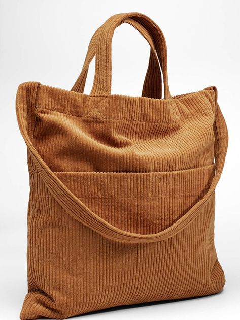 Corduroy Sewing Projects, Tote Bag Inspiration, Corduroy Bag, Types Of Handbags, Sac Tote Bag, Diy Sy, Sacs Tote Bags, Sac Diy, Diy Bag Designs