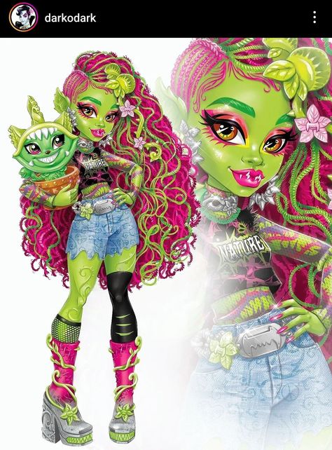 Monster High Venus Mcflytrap, Venus Mcflytrap, Monster Makeup, Monster High Custom Doll, Felt Monster, Series Netflix, Arte Monster High, Monster High Pictures, Monster High Party