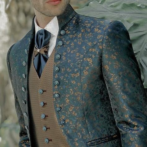 Victorian Fashion Male Royal, Noble Aesthetic Male, 1700s Aesthetic Men, 1800s Outfits Men, Yule Ball Outfits Men, Fantasy Wedding Suit, Male Royalty Outfit, Royal Aesthetic Male, Victorian Outfits Male