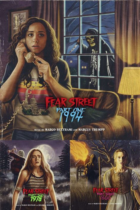 Fearstreet Wallpaper, Campy Horror Aesthetic, Fear Street Trilogy, Horror Illustration, Classic Horror Movies Posters, Iconic Movie Posters, Fear Street, Horror Movie Icons, Horror Artwork