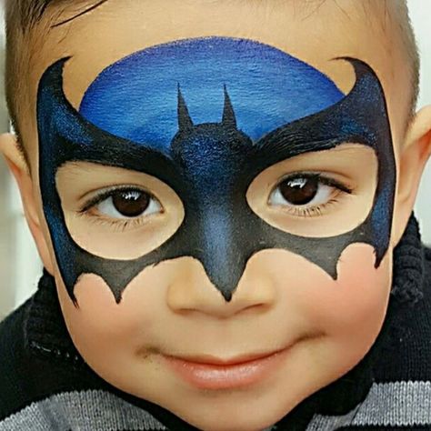 Batgirl Face Paint, Batman Face Paint, Pink Batman, Batman Face, Batman Batgirl, Paint Face, Painting Cute, Facepaint, Batgirl