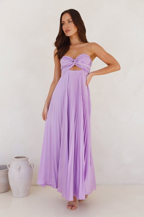 Frosted Berry Strapless Pleated Maxi Dress Lilac Pastel Purple Bridesmaid Dresses, Simple Floral Dress, Light Purple Bridesmaid Dresses, Vestidos Color Pastel, Long Spring Dresses, Lilac Prom Dresses, Pastel Bridesmaid Dresses, Purple Long Dress, Purple Bridesmaid Dress