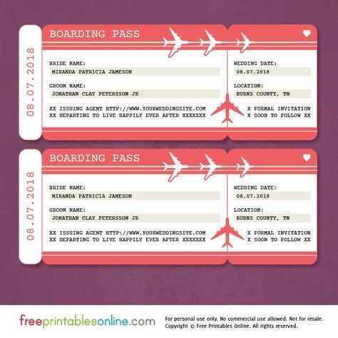 This free printable boarding pass save the date template is an easy and free way to get the word out about your upcoming nuptials. Boarding Pass Invitation Template Airline Tickets Free Printables, Free Printable Boarding Pass Template, Template Tiket, Boarding Pass Invitation Template, Vacation Board, Ticket Template Free, Free Wedding Templates, Boarding Pass Wedding Invitation, Ticket Wedding Invitations