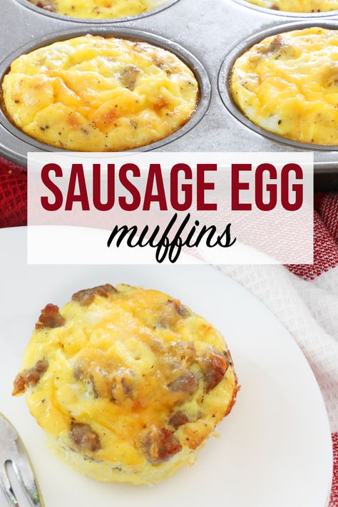 Sausage Egg And Cheese Muffins Breakfast Cups, Sausage Egg Cups Muffin Tins, Sausage Egg Bites Muffin Tins, Egg Sausage Cups, Sausage Muffin Cups, Easy Breakfast Cups, Sausage Egg And Cheese Muffins, Sausage Egg Cheese Muffins, Sausage Cups