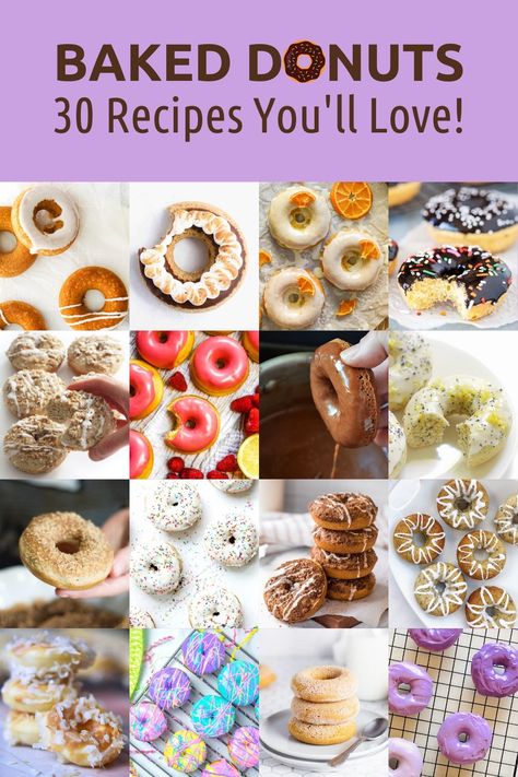 Skip the donut shop and make some delicious donuts at home! With this list of 30 baked donut recipes, you can enjoy a healthier donut baked right in your kitchen. Donuts In Silicone Mold Recipe, Silicone Donut Mold Recipe, Home Made Doughnuts Easy, Baked Donuts With Donut Pan, Home Made Donuts Recipe, Donut Baked, Baked Donuts Recipe, Silicone Molds Recipes, Baked Donut Recipe