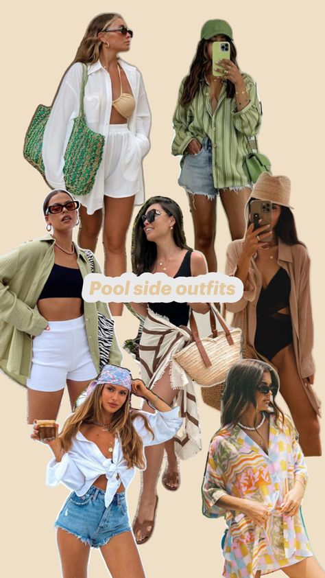 All day, everyday #poolside #pooloutfit #summer #outfitinspo #sunshine #springoutfit Beach Day Outfit Summer, Autumn Capsule Wardrobe, Beach Holiday Outfits, Poolside Outfit, Everyday Outfits Summer, Pool Outfits, Outfits For Mexico, Summer Holiday Outfits, Hawaii Outfits