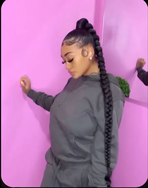 Ponytail Hairstyle Ideas, Sleek Braided Ponytail, Pumpkin Hair, Hairstyle Ideas Easy, Weave Ponytail Hairstyles, Sleek Ponytail Hairstyles, Ponytail Hairstyle, Black Ponytail Hairstyles, Colour Collection