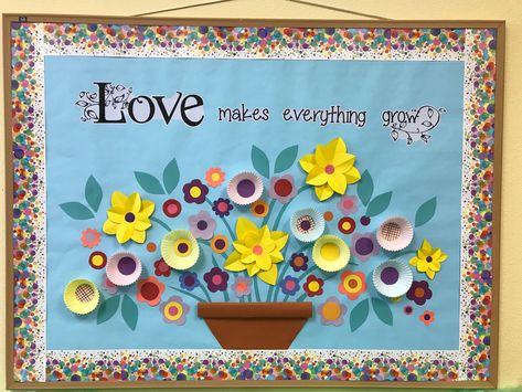 Spring Billboard Ideas, Spring And Summer Bulletin Board Ideas, Spring Summer Bulletin Board Ideas, April Teacher Bulletin Boards, Spring Church Bulletin Boards, Spring Sunday School Bulletin Boards, Spring Bulletin Boards For Church, Christian Spring Bulletin Boards, School Bulletin Boards Spring