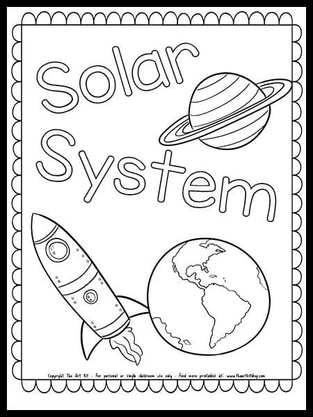 Solar System Coloring Page Solar System Coloring Pages Free, Planet Coloring Pages Free Printable, Space Coloring Pages Free Printable, Solar System Crafts For Preschool, Squirrel Scouts, Sports Day Ideas, Planets Coloring Pages, Space Colouring, Outer Space Coloring Pages