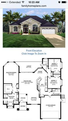 Basement House Plans, House Plans One Story, Garage Floor Plans, Basement House, Casas Coloniales, Ranch House Plans, Bunk Room, Craftsman House Plans, House Blueprints