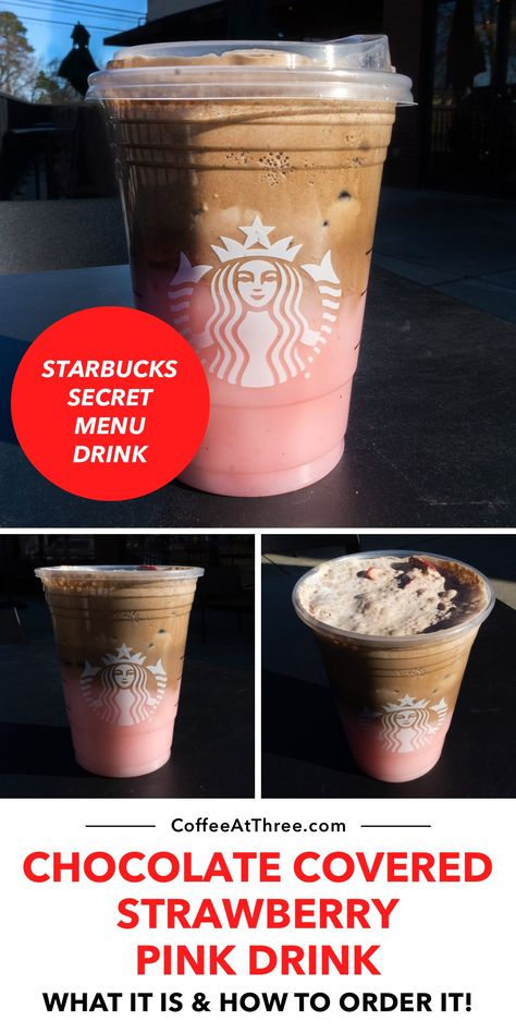 Starbucks Secret Menu Drink: Chocolate Covered Strawberry Pink Drink Chocolate Covered Strawberry Drink Starbucks, Starbucks Strawberry Chocolate, Chocolate Covered Strawberries Drink Starbucks, Strawberry Puree Starbucks Drinks, February Starbucks Drinks, Strawberry Coffee Starbucks, Chocolate Covered Strawberries Starbucks Drink, Valentines Day Starbucks Drinks, Chocolate Covered Strawberry Starbucks Drink