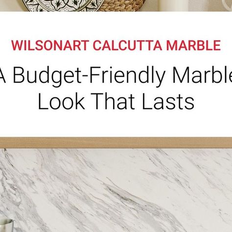 Wilsonart on Instagram: "Proudly choose Calcutta Marble laminate for your surfaces. Get the look, strength and performance you want at a great price." Calcutta Marble Laminate, Marble Laminate, Calcutta Marble, Wilson Art, Get The Look, Budget Friendly, Laminate, Marble, On Instagram