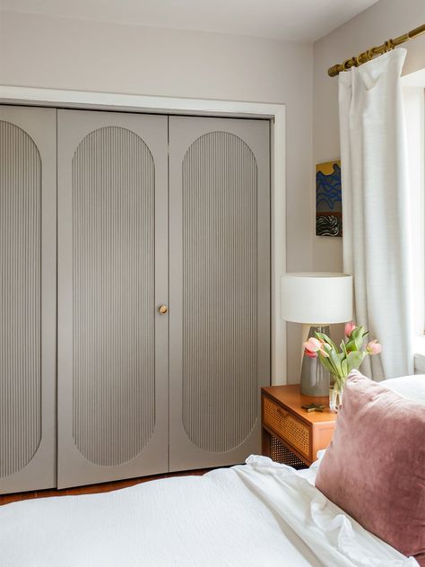 Basement Tv Rooms, Closet Door Makeover, Bifold Closet Doors, Georgia Homes, Diy Closet, Door Makeover, Closet Bedroom, Bifold Doors, Closet Doors