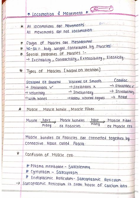 Locomotion and Movement - Biology Handpicked Short Notes Active Transport Biology Notes, Biology Short Notes For Neet, Locomotion And Movement Mind Map, Class 11 Biology Notes Chapter 1, Class 11 Biology Notes Locomotion And Movement, Motion Physics, Binomial Theorem, Chemical Kinetics, Environmental Chemistry