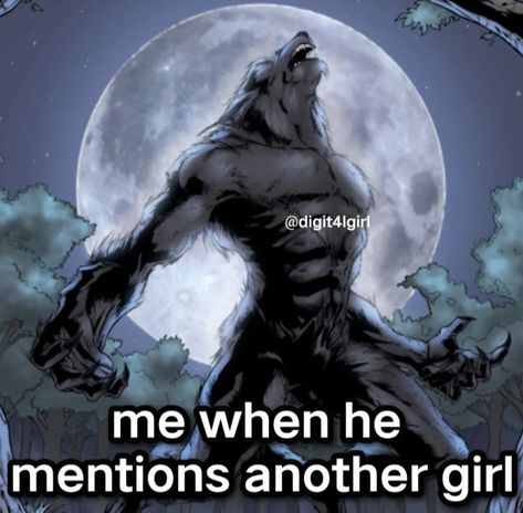 Me When He, Alpha Werewolf, Alpha Wolf, I Am Batman, Big Bad Wolf, Girl Boss Quotes, Im Going Crazy, Silly Me, Creepy Cute