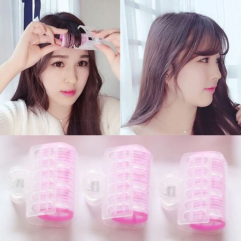 Bangs Ponytail, Best Curlers, Hair Roller, Loose Ponytail, Styling Iron, Hair Rollers, Hair Fibers, Hair Curlers, Korean Hairstyle