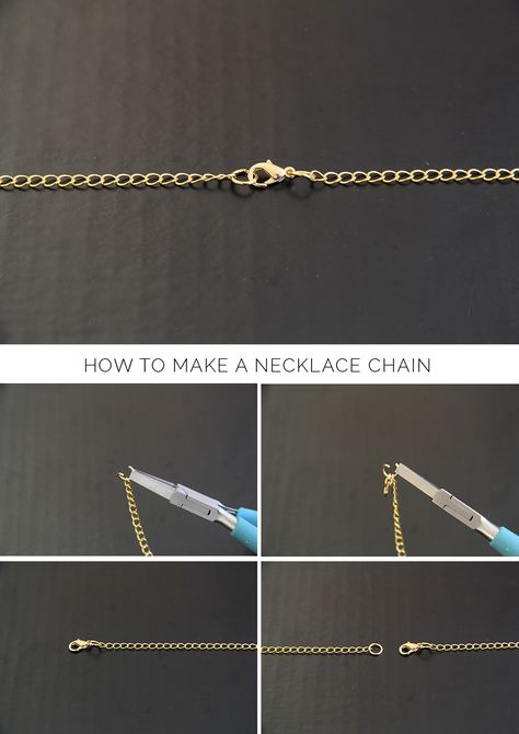 How To Make A Necklace, Make Your Own Necklace, Jewelry Basics, Diy Necklace Display, Chain Ideas, Chain Necklace Diy, Make A Necklace, Logo Jewelry, Trendy Jewerly