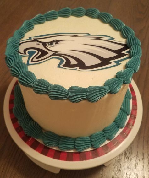 Eagles Grooms Cake, Eagles Birthday Cake, Superbowl Cakes, 10th Birthday Cakes For Boys, Philadelphia Eagles Cake, Eagles Party, Seahawks Cake, Bday Plans, Superbowl Cake