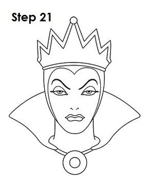 evil+queen+minimalist+retro | How to Draw the Evil Queen (Snow White) Queen Drawing Easy, Evil Queen Drawing, Snow White Drawing, Disney Evil Queen, Queen Drawing, Snow White Evil Queen, Evil Queens, Disney Drawings Sketches, Cartoon Drawing Tutorial