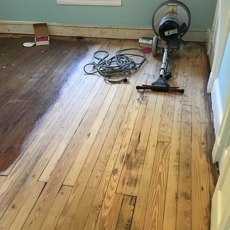 Just wanted to give you all a quick update on some major happenings in our new home. A few weeks ago we told you about our heated debate involving just how we'd ultimately refinish our new home's nearly 110 year old antique heart pine floors. We didn't want to go the old stain and poly route and we were assessing at all of our various options to achieve the look we wanted. If there's one thing you might know about us, it's our mutual understanding that this isn't a matter to be taken lightly. ( Antique Pine Flooring, Pumpkin Pine Floors, Refinishing Pine Floors, Refinished Pine Floors, Antique Pine Floors, Refinish Pine Floors, Stained Pine Floors, Yellow Pine Floors, Staining Pine Wood