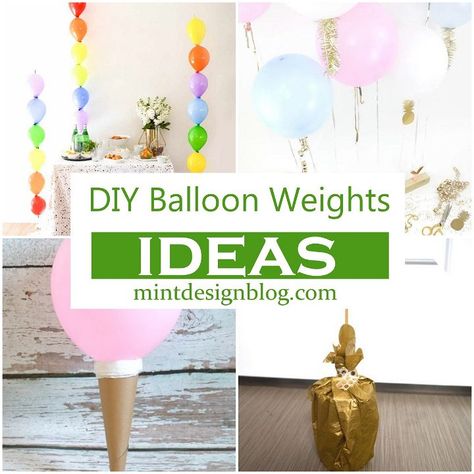 Balloon Weights Diy Centerpieces, Diy Balloon Weights Cheap, Balloon Weights Diy, Balloon Weight Ideas, Helium Balloons Diy, Diy Balloon Weight, Get Well Balloons, Christening Balloons, How To Make Balloon