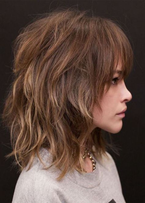 #wigsbuy #Medium Layered Hairstyles Women's Wavy Shag Shaggy Synthetic Capless Wig 18Inch Medium Shaggy Hairstyles, Modern Shag Haircut, Ideas Haircut, Medium Shag Haircuts, Medium Layered Hair, Shag Hairstyles, Shag Haircut, Grunge Hair, Haircut Ideas