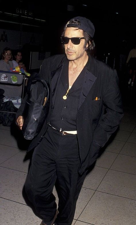 Hollywood Street, Models Off Duty Style, 90's Fashion, Academy Award, Hollywood Icons, Al Pacino, Men Fashion Casual Outfits, Models Off Duty, Airport Style