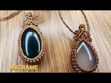 (1) 📌🫶DIY MACRAME NECKLACE@soohandmade - YouTube Micro Macrame Pendant, Micromacrame Necklace, Diy Macrame Necklace, Micro Macrame Tutorial, Collar Macrame, Diy Choker, Macrame Flower, Macrame Bracelet Tutorial, Pendant Tutorial