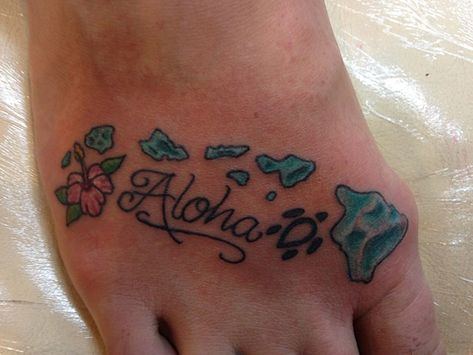 Matt Diehl - Permanent Souvenir Tattoos - Lahaina, Maui - Hawaiian Islands Aloha tattoo - Lahaina, Maui Hawaiian Island Tattoo, Hawaii Flower Tattoos, Hawaiian Tattoo Traditional, Aloha Tattoo, Maui Tattoo, Hawaiian Flower Tattoos, Tattoo Pierna, Chris Garver, Hawaii Tattoos