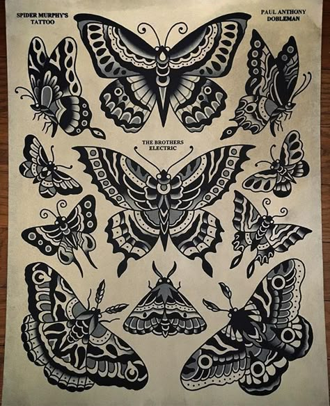 Vintage Butterfly Tattoo, Traditional Moth Tattoo, Traditional Butterfly Tattoo, Black Butterfly Tattoo, Traditional Butterfly, Butterfly Tattoo Meaning, Tattoo Trend, Traditional Tattoo Sleeve, Moth Tattoo