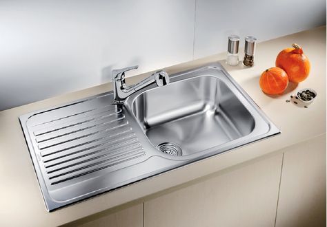 Blanco Kitchen Sinks, Blanco Sinks, Topmount Sink, Drainboard Sink, Drop In Kitchen Sink, Drop In Sink, Sink Ideas, English Decor, Sink Drainer