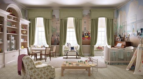 kate middleton nursery | William and Kates nursery for royal baby at Kensington Palace ... Royal Baby Rooms, Royal Baby Nurseries, Royal Nursery, Victorian Nursery, Classic Room, Kate Und William, Luxury Nursery, Casa Disney, Baby Nursery Design