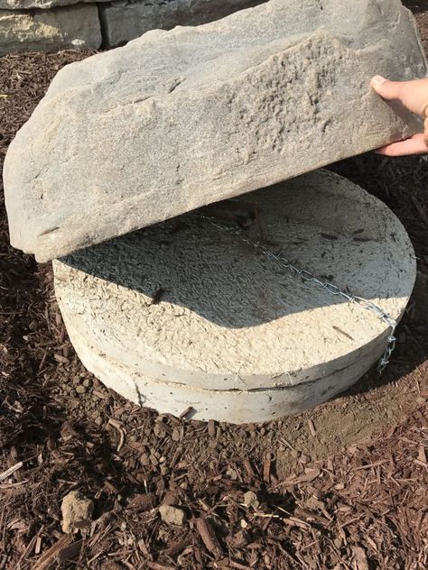 Fake Rock Covers, Septic Tank Covers, Fossa Séptica, Hiding Ugly, Fake Rock, Faux Rock, Rock Cover, Septic Tank, Landscaping With Rocks