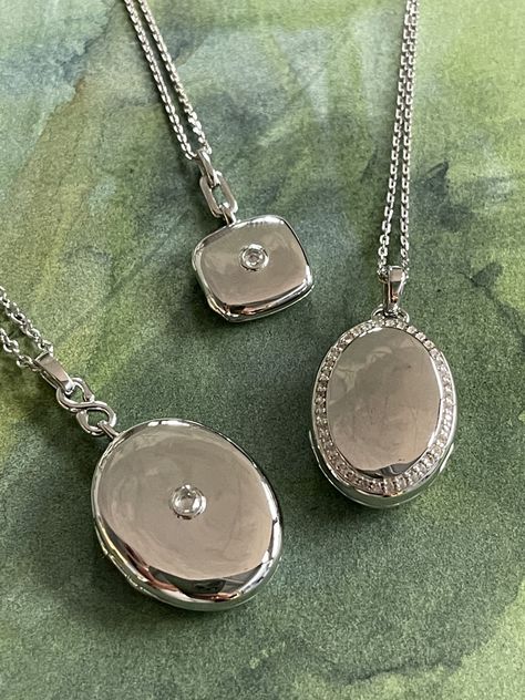 Mother's Day Ideas, Locket Necklaces, Locket Design, Monica Rich Kosann, Silver Locket Necklace, Sterling Silver Locket, Silver Locket, Gold Locket, Stacked Jewelry