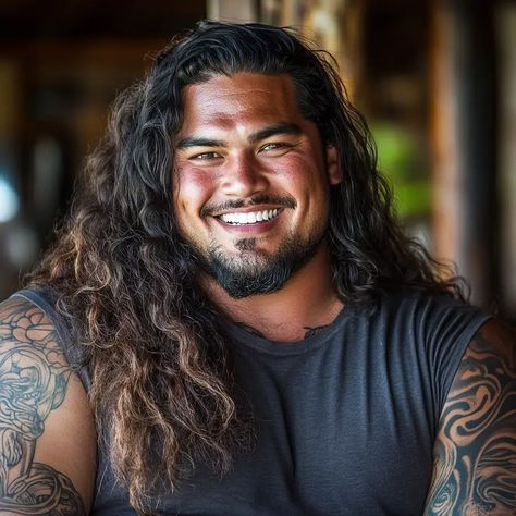 Samoan Men Tattoo, Pacific Islander Men, Hawaiian Man, Sims Face, Samoan Men, Polynesian Men, People Reference, Face Ideas, River Pictures