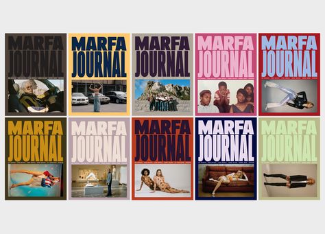 marfa-journal-independent-fashion-magazines Marfa Journal, Graphic Design Style, Brand Color Palette, Fashion Magazines, Book Design Layout, Space Print, Graphic Design Fun, Magazine Photography, Design Graphique