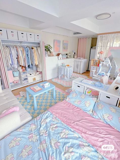 Dream Bedroom Inspiration, Pastel Room Decor, Small Room Design Bedroom, Dream Apartment Decor, Cute Bedroom Ideas, Pastel Room, Preppy Room Decor, Study Room Decor, Cute Bedroom Decor