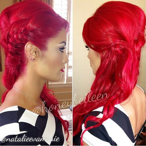 Red Hair Don't Care, Bright Red Hair, Eva Marie, Simply Red, Boring Hair, Wild Hair, Wwe Women, Red Hair Color, Colorful Hair