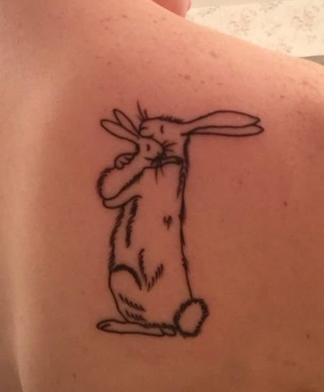 Hase Tattoos, To The Moon And Back Tattoo, Dr Tattoo, Mother Tattoo, Love Yourself Tattoo, Rabbit Tattoo, Daughter Tattoo, Bunny Tattoos, Rabbit Tattoos