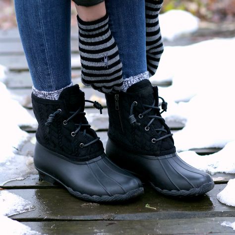 Sperry Duck Boots Black Duck Boots Outfit, Sperry Boots Outfit, Sperry Duck Boots Outfit, Sperry Syren Gulf Duck Boots, Sperry Outfits, Duck Boot Outfit, Duck Boots Outfit, Black Duck Boots, Promise To Myself