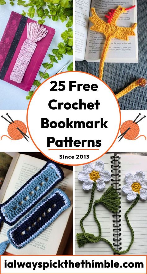 25 Free Crochet Bookmark Patterns (Easy PDF Pattern) Crochet Halloween Bookmarks Free Patterns, Cute Crochet Bookmarks Free Pattern, Free Crochet Bookmarks, Easy Crochet Bookmarks For Beginners, Free Crochet Pattern Bookmark, Simple Crochet Bookmark, Crochet Christmas Bookmark, Crochet Bookmark Ideas, Crochet Bookmarks Free Patterns Book Markers