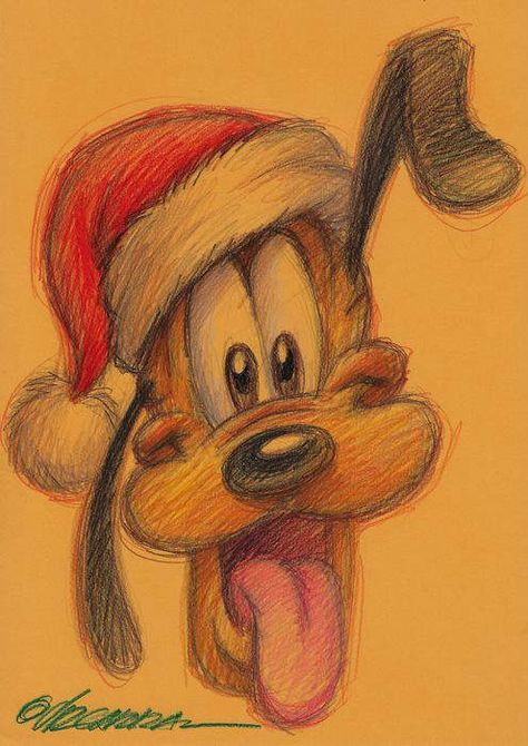 Christmas Cartoon Drawings Disney Characters, Christmas Pictures To Draw, Santa Jokes, Easy Christmas Drawings, Xmas Drawing, Cartoon Art Drawing, Christmas Sketch, Easy Disney Drawings, Random Sketches